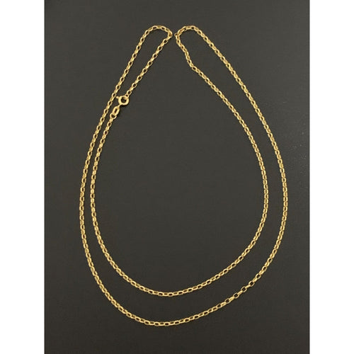 18K Gold Necklace Chain Cable Link 27.50 inches 2.86 grams - Rafant