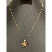 Load image into Gallery viewer, 18K Gold Necklace Chain 17.75 inches with Bird Heart Pendant 1.82 grams - Rafant
