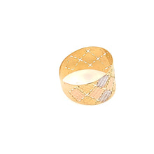 Load image into Gallery viewer, 18K Gold Ring Tricolor Size 7 - Rafant
