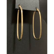 Load image into Gallery viewer, 18K Gold Earrings Hoops Oval 1.49 grams - Rafant
