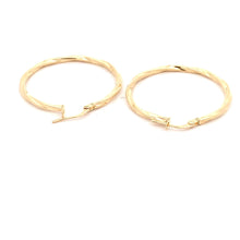 Load image into Gallery viewer, 18K Yellow Gold Earrings Hoops Spiral 1.47 grams - Rafant
