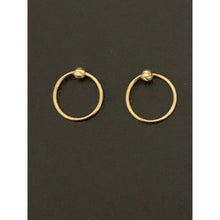 Load image into Gallery viewer, 18K Gold Earrings Hoops Loops Beads Small Tiny 0.63 grams - Rafant
