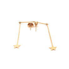 Load image into Gallery viewer, 18K Yellow Gold Earrings Dangling Star 1.51 grams - Rafant
