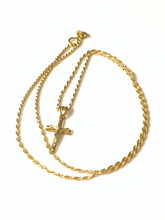 Load image into Gallery viewer, New Authentic 18K Saudi Gold 17.75&quot; Necklace with Cross Pendant - Rafant
