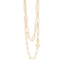 Load image into Gallery viewer, 18K Yellow Gold Necklace Chain Paperclip 16 inches 1.39 grams - Rafant
