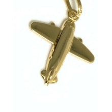 Load image into Gallery viewer, 18K Gold Necklace 17.5 inches Airplane Pendant 1.83 grams - Rafant
