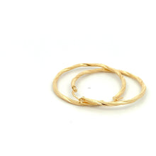 Load image into Gallery viewer, 18K Yellow Gold Earrings Hoops Spiral Large 1.75 grams - Rafant

