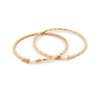 Load image into Gallery viewer, 18K Yellow Gold Earrings Hoops Spiral Extra Large 1.87 grams - Rafant
