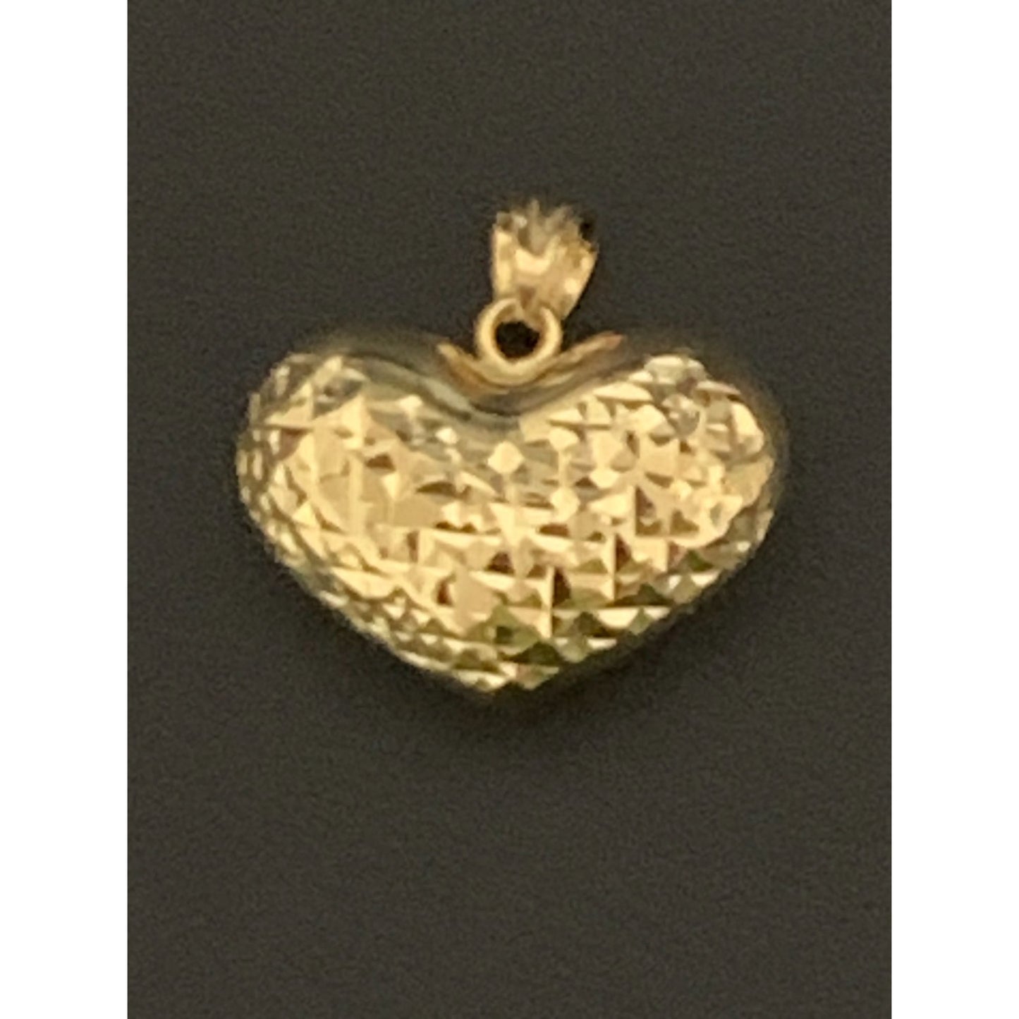 18K Gold Pendant Puffed Heart 1.77 grams - Rafant