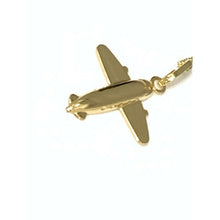 Load image into Gallery viewer, 18K Gold Necklace 17.5 inches Airplane Pendant 1.83 grams - Rafant
