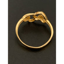 Load image into Gallery viewer, 18K Gold Ring Double Heart 1.24 grams Size 5.5 - Rafant
