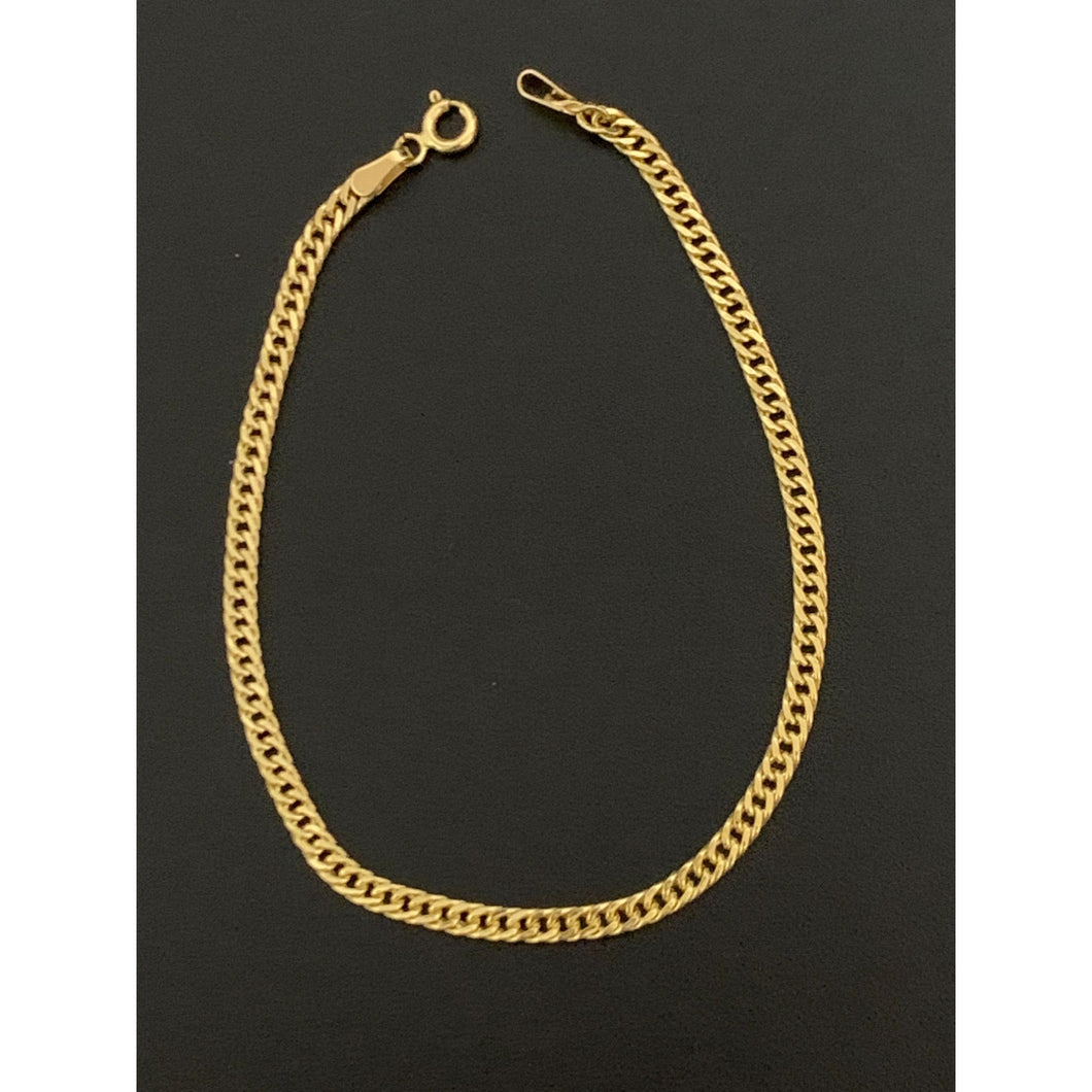 18K Gold Bracelet Curb 7 inches 2.01 grams - Rafant