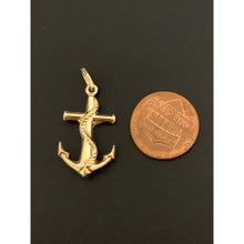 Load image into Gallery viewer, 18K Gold Pendant Anchor Cross Jesus Christ 1.73 grams - Rafant
