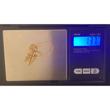 Load image into Gallery viewer, 18K Gold Necklace Chain 17.75 inches with Jesus Christ Pendant 1.37 grams - Rafant
