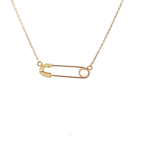 18K Yellow Gold Necklace Chain Pendant Pin 16.5 inches with one inch extension 2.31 grams - Rafant