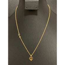 Load image into Gallery viewer, 18K Gold Necklace Chain 18 inches with Heart Infinity Pendant Small 1.34 grams with Defects Chain Has Kinks - Rafant
