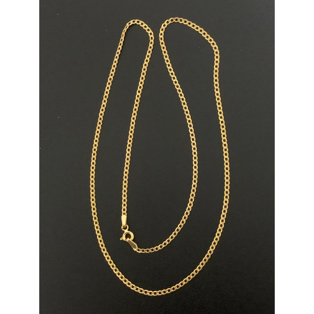 18K Gold Necklace Chain Curb 20 inches 1.94 grams - Rafant