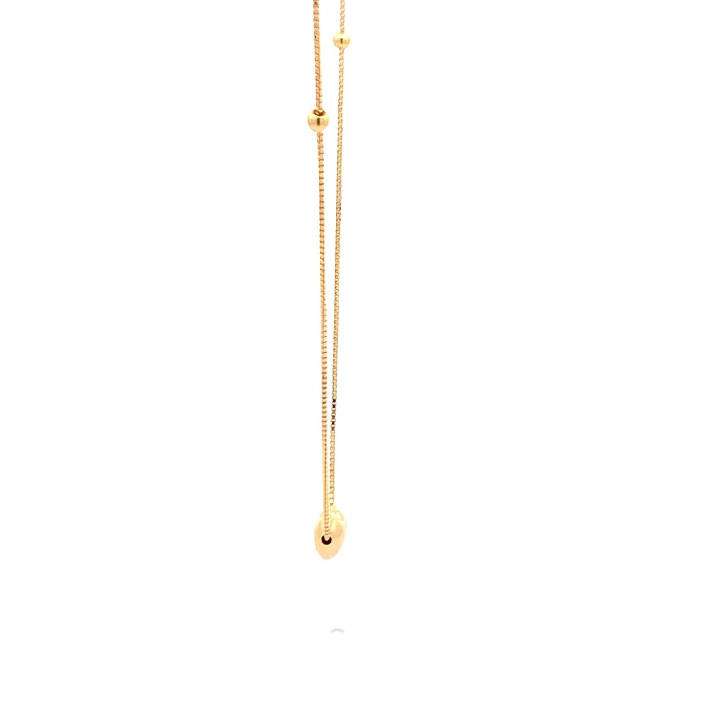 18K Yellow Gold Necklace Chain Pendant Heart 1.58 grams 18 inches - Rafant