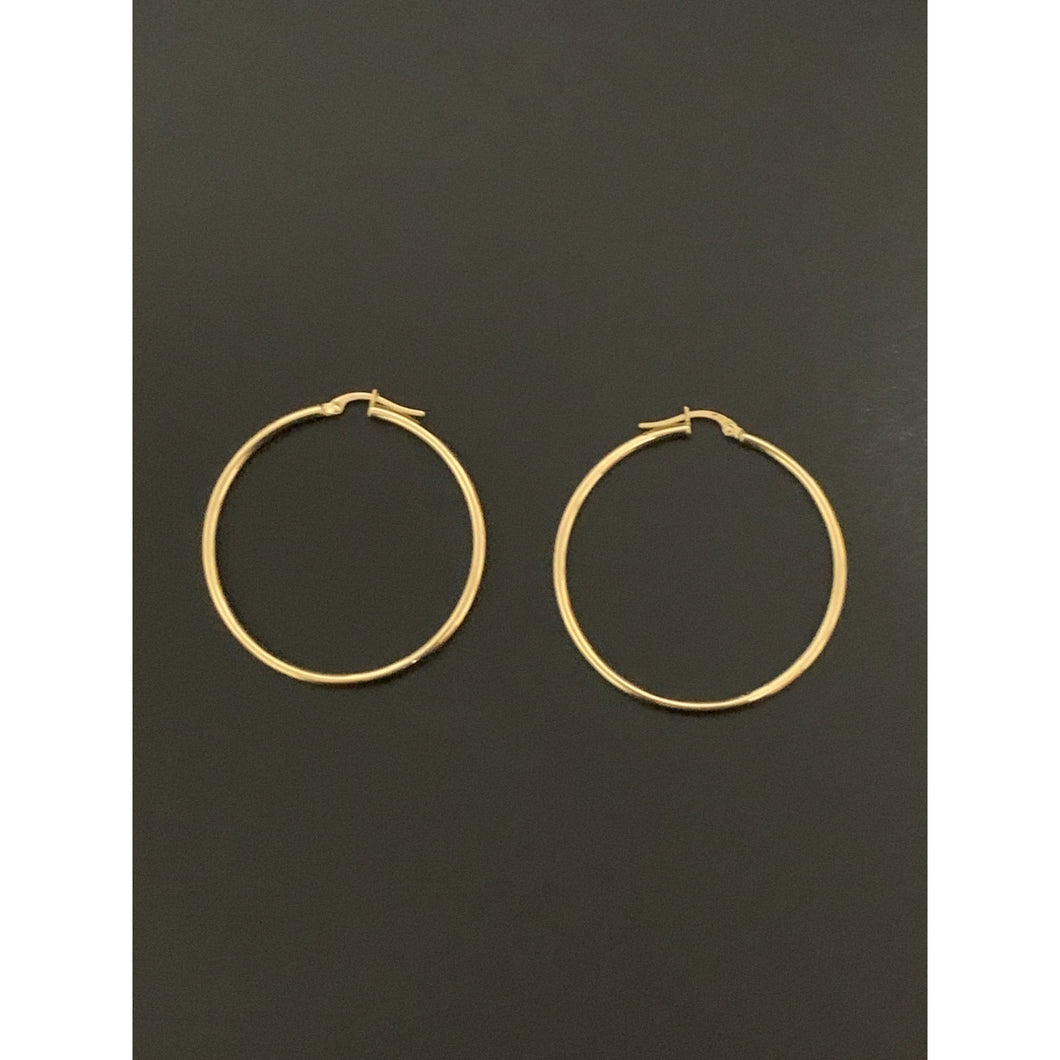 18K Gold Earrings Hoops Loops 2.38 grams - Rafant