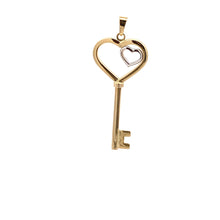 Load image into Gallery viewer, 18K Yellow Gold Pendant Key Heart 1.59 grams - Rafant
