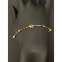 Load image into Gallery viewer, 18K Gold Bracelet Flower Balls Beads Charms 7 inches plus one inch extension 2.21 grams - Rafant

