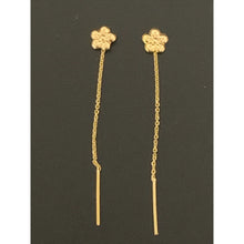 Load image into Gallery viewer, 18K Gold Japan Flower Earrings Threader 0.46 grams - Rafant
