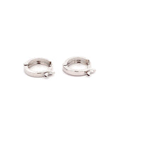 Load image into Gallery viewer, 18K White Gold Earrings Very Small Tiny Hoops Huggies 1.12 grams - Rafant
