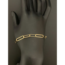 Load image into Gallery viewer, 18K Gold Bracelet Paperclip 7.5 inches 2.40 grams - Rafant
