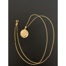 Load image into Gallery viewer, 18K Gold Necklace Chain 20 inches with Jesus Christ Pendant 2.72 grams - Rafant
