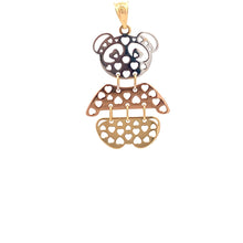 Load image into Gallery viewer, 18K Gold Pendant Tricolor White Yellow Rose Gold 1.75 grams - Rafant
