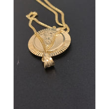 Load image into Gallery viewer, 18K Gold Necklace Chain 20 inches with Jesus Christ Pendant 2.72 grams - Rafant
