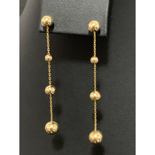 Load image into Gallery viewer, 18K Yellow Gold Earrings  Stud Balls Post Dangling - Rafant
