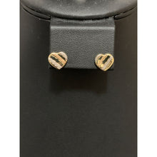 Load image into Gallery viewer, 18K Gold Earrings Stud Heart Tricolor 1.25 grams - Rafant
