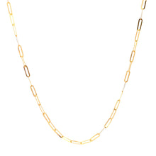 Load image into Gallery viewer, 18K Yellow Gold Necklace Chain Paperclip 18 inches 0.95 grams - Rafant
