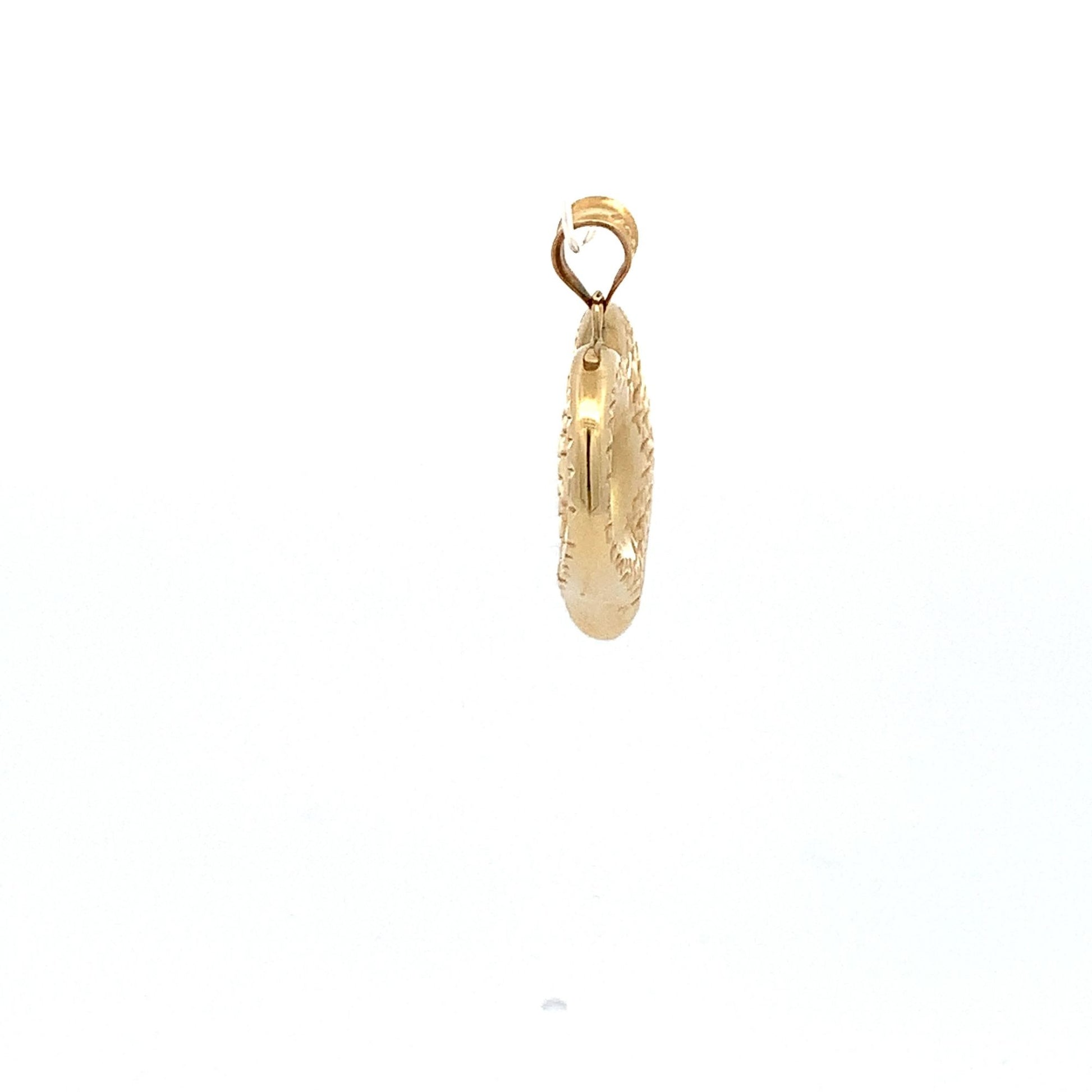 18K Yellow Gold Pendant Heart 1.55 grams - Rafant