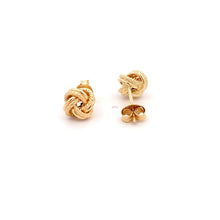 Load image into Gallery viewer, 18K Gold Earrings Stud Knot Small 1.25 grams - Rafant

