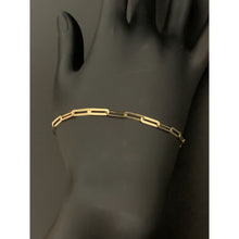 Load image into Gallery viewer, 18K Gold Bracelet Paper Clips Chain Link 7.25 inches 1.38 grams - Rafant
