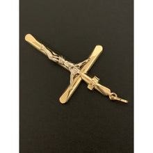 Load image into Gallery viewer, 18K Saudi Gold Two Tone Cross Pendant - Rafant
