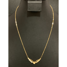 Load image into Gallery viewer, 18K Saudi Gold Heart Wings Necklace 19 inches - Rafant
