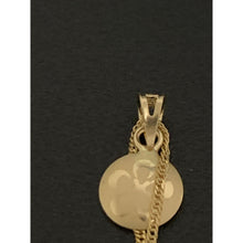 Load image into Gallery viewer, 18K Gold Necklace Chain 18 inches Round Circle Pendant with Earrings Set 1.80 grams - Rafant
