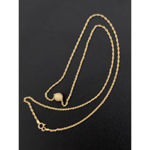 Load image into Gallery viewer, 18K Gold Necklace Chain 17.50" with Frosted Ball Pendant 1.04 with Defects Kinks in the Chain - Rafant
