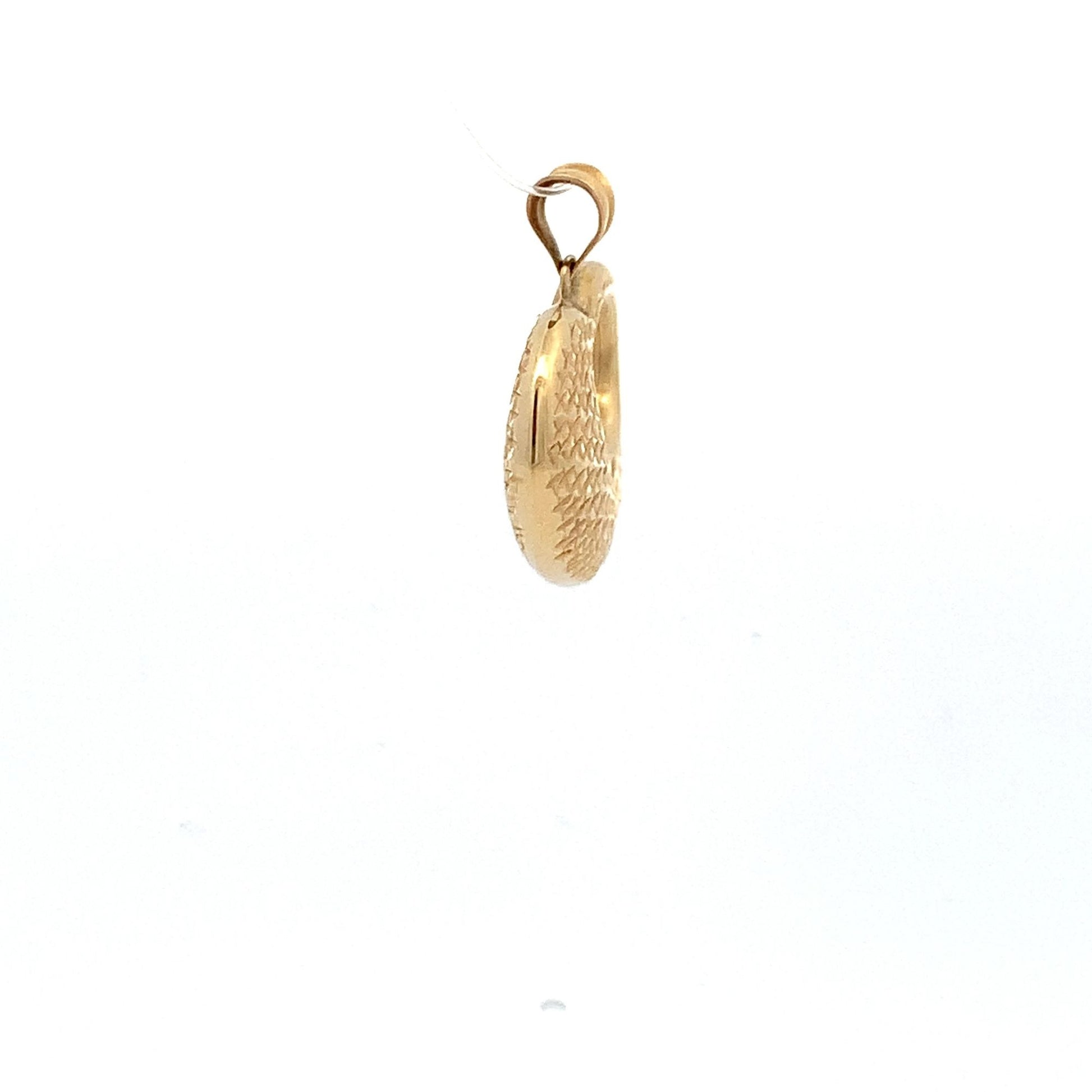 18K Yellow Gold Pendant Heart 1.55 grams - Rafant
