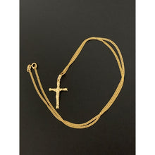 Load image into Gallery viewer, 18K Gold Necklace Chain 18 inches Cross Pendant 2.48 grams - Rafant
