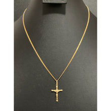 Load image into Gallery viewer, 18K Gold Necklace Chain 18 inches Cross Pendant 2.48 grams - Rafant
