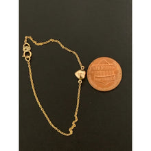Load image into Gallery viewer, 18K Gold Bracelet Heart 1.01 grams Size 6.5 inches - Rafant
