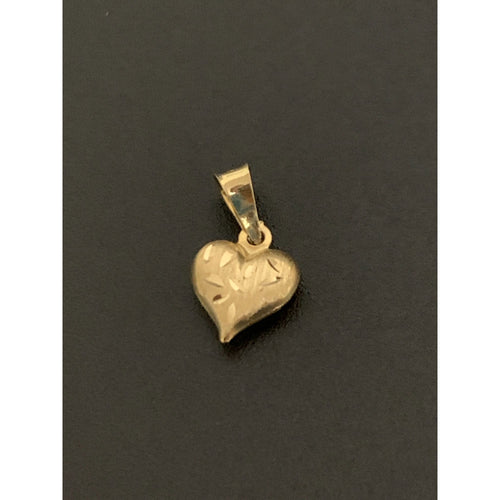 18K Gold Pendant Puffed Heart 0.50 grams - Rafant