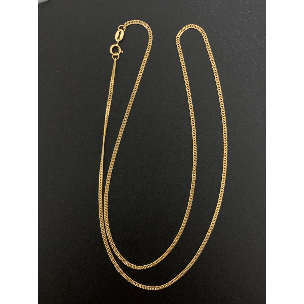 18K Gold Necklace Curb Chain 20 inches 1.99 grams - Rafant