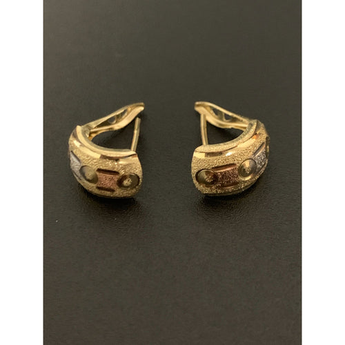 18K Gold Earrings French Clips 1.31 grams - Rafant
