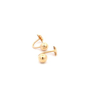 Load image into Gallery viewer, 18K Yellow Gold Earrings Screw Type Ball Star 1.35 grams - Rafant
