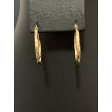 Load image into Gallery viewer, 18K Gold Earrings Hoops Loops Twist 1.27 grams - Rafant
